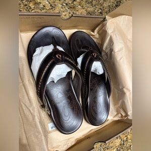 Olukai Men's Brown Leather